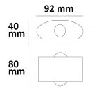 Kültéri LED fali lámpa, fel/le, IP54, 2*1 W CREE, homok fehér, meleg fehér