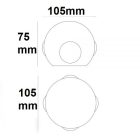 Kültéri LED fali lámpa,fel/le, IP54, 4*1 W, homok fekete, meleg fehér