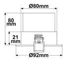 Beépíthési keret kerek, lyukkivágás 80mm, fekete + fekete-arany, GU10/MR16 spotokhoz