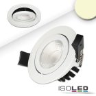 LED  süllyesztett szpotlámpa, fehér, 8W, 36°, kerek, meleg fehér, IP65, dimmelheto