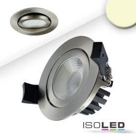   LED  süllyesztett szpotlámpa, ezüst, 8W, 60°, kerek, meleg fehér, IP65, dimmelheto