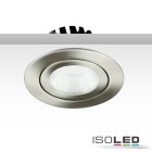 LED  süllyesztett szpotlámpa, ezüst, 8W, 60°, kerek, meleg fehér, IP65, dimmelheto