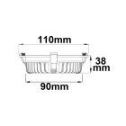 LED-es lefelé világító lámpa csökkentett káprázással, 13W, kerek, DN110, CRI90, színváltó 3000|3500|4000K, dimmelheto