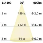 LED-es lefelé világító lámpa csökkentett káprázással, 13W, kerek, DN110, CRI90, színváltó 3000|3500|4000K, dimmelheto