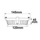 LED-es lefelé világító lámpa csökkentett káprázással, 18W, kerek, DN145, CRI90, színváltó 3000|3500|4000K, dimmelheto