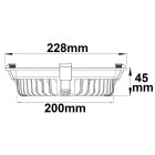 LED-es lefelé világító lámpa csökkentett káprázással, 35W, kerek, DN228, CRI90, színváltó 3000|3500|4000K, dimmelheto