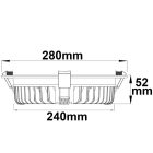 LED-es, káprázáscsökkentett, 35W, kerek, DN280, CRI90, színváltó 3000|3500|4000K, dimmelheto
