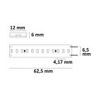 LED AQUA CRI9R Lineáris 48V flexibilis szalag, 8W, IP68, piros, 30 méter, 240 LED/m