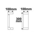 LED kerti lámpa, POLLER-1, 30 cm, 7 W, homok fekete, meleg fehér