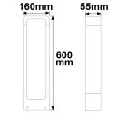 LED kerti lámpa, POLLER-2, 60 cm, 9 W, homok fekete, meleg fehér