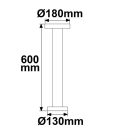 LED kerti lámpa, POLLER-3, 60 cm, 12 W, homok fekete, meleg fehér