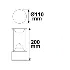LED kerti lámpa,  POLLER-4, 9 W, homok fekete, meleg fehér