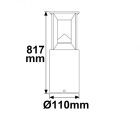 LED kerti lámpa, POLLER-4, 80 cm, 9 W, homok fekete, meleg fehér