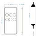 LED-es rádiós PWM-Dimmer, MiniAMP, távirányítóval együtt, 12-24V DC, 3A