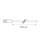 MiniAMP csatlakozó Female, 100cm, 2 pólusú, fehér, max. 3A.