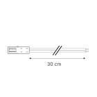 MiniAMP csatlakozó Female, 30cm, 2-pólusú, fehér, max. 3A.
