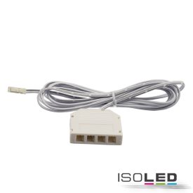   MiniAMP 4-es elosztó (1 Male csatlakozó 4 aljzaton), 30cm, 2 pólusú, fehér, max. 3.5A.