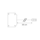 MiniAMP 6-os elosztó (1 Male csatlakozó 6 aljzaton), 30cm, 2 pólusú, fehér, max. 3.5A.