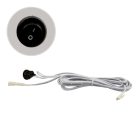 MiniAMP beépített kapcsoló, be/ki, aljzat és Male csatlakozó, 30cm+200cm, 2 pólusú, fehér, max. 5a