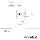 LED CRI925 MiniAMP flex. szalag, 12V, 6W, IP20, 2500K, 500cm, kétoldalas 30cm kábel + maleAMP