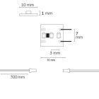 LED CRI940 MiniAMP flex. szalag, 12V, 6W, IP20, 4000K, 500cm, kétoldalas 30cm kábel + maleAMP