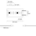 LED CRI940 MiniAMP flex. szalag, 24V, 12W, IP20, 4000K, 500cm, kétoldalas 30cm kábel + maleAMP