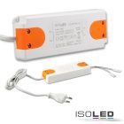LED-es transzformátor MiniAMP 12V/DC, 0-50W, 120cm kábel lapos csatlakozóval, másodlagos 2 aljzat