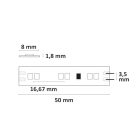 LED CRI919/940 MiniAMP flex. szalag, 12V, 10W, IP20, fehér színu, 250cm, kétoldalas kábel + maleAMP, 126 LED/m