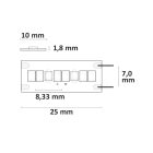 LED CRI919/940 MiniAMP flex. szalag, 12V, 15W, IP20, fehér színu, 120cm, kétoldalas kábel + maleAMP