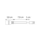 Adapter kerek dugóval female a MiniAmp noi-aljzat MiniAmp, 10cm, fekete