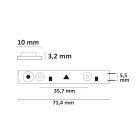 LED HEQ860 flexibilis szalag Lencse 160°, 24V, 17W, IP20, hideg fehér, 28 LED/m