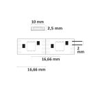 LED WS2815 Digitális SPI flexibilis szalag, 12V, 8W, IP20, RGB, 62 LED/m