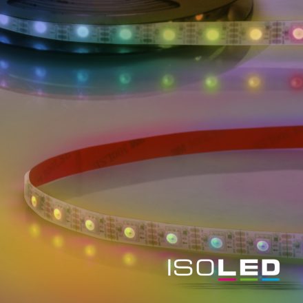 LED WS2815 Digitális SPI flexibilis szalag, 12V, 8W, IP68, RGB, 62 LED/m