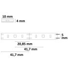 LED UV-C MiniAMP flex. szalag 270nm, 12V DC, 6W, IP54, 58cm, fehér, egyszálas kábel + maleAMP