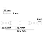 LED UV-C MiniAMP flex. szalag 270nm, 12V DC, 3W, IP54, 58cm, fekete, egyoldalas kábel + maleAMP
