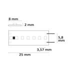 LED CRI960 Linear8 flexibilis szalag, 24V, 15W, IP20, hidegfehér, 280 LED/m