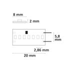LED CRI930 Linear8 flexibilis szalag, 24V, 22W, IP20, meleg fehér, 350 LED/m