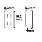 Érintkezo összeköto univerzális (max. 5A) K2-26 2 pólusú, IP20 flexszalagokhoz, 6 mm szélesség
