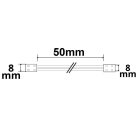 Érintkezo összeköto kábellel univerzális (max. 5A) K2-28 2 pólusú IP20 flexszalagokhoz, 8mm széles