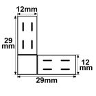 Érintkezo sarok összeköto univerzális (max. 5A) K2-210 2 pólusú IP20 flexszalagokhoz, 10mm széles
