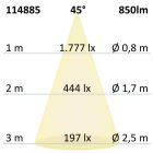 LED süllyesztett lámpa Slim68 fekete, kerek, 9W, meleg fehér, dimmelheto