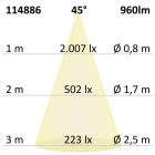 LED süllyesztett lámpa Slim68 fekete, kerek, 9W, semleges fehér, dimmelheto