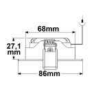 LED süllyesztett lámpa Slim68 MiniAMP fehér, kerek, 8W, 24V DC, meleg fehér, dimmelheto