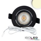 LED süllyesztett lámpa Slim68 MiniAMP fekete, kerek 8W, 24V DC, meleg fehér, dimmelheto