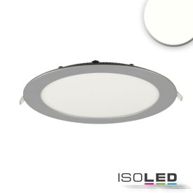   LED mélysugárzó, 18 W, ultra lapos, kerek, ezüst, semleges fehér