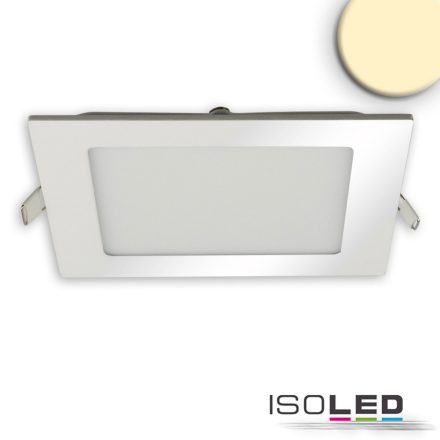 LED mélysugárzó, 9 W, ultra lapos, szögletes, ezüst, meleg fehér, dimmelheto