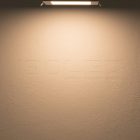 LED mélysugárzó, 15 W, ultra lapos, szögletes, ezüst, meleg fehér, dimmelheto