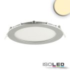 LED mélysugárzó, 12W, kerek, ultra lapos, ezüst, meleg fehér, dimmelheto