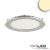 LED mélysugárzó, 12W, kerek, ultra lapos, ezüst, meleg fehér, dimmelheto