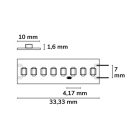 LED HEQ960 flexibilis szalag High Bright, 24V, 32W, IP20, hideg fehér, 240 LED/m